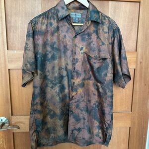 Robert Stock Silk Button Down Small